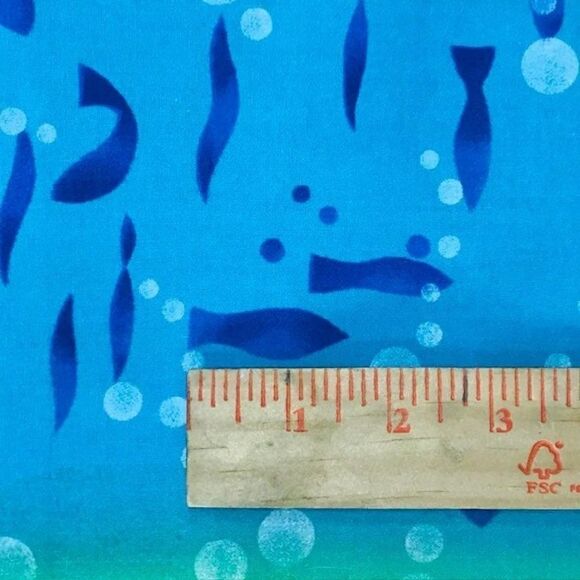 Rainbow Fish Border Fabric Donna Dewberr - Picture 4 of 6